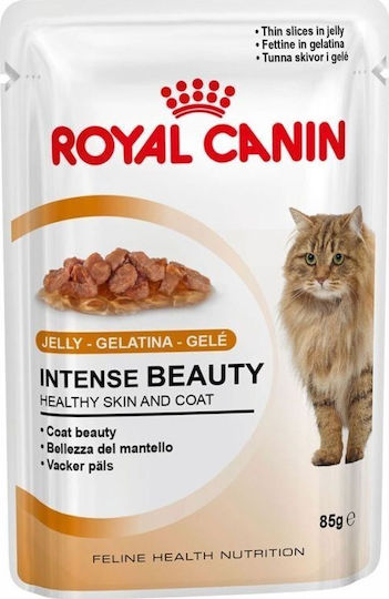 Royal Canin Intense Beauty Wet Food for Adult Cats in Pouches with Fish 12x85gr