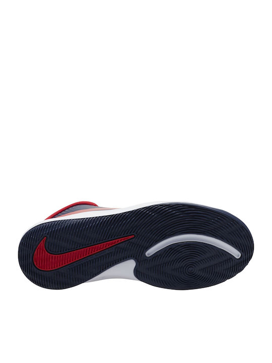 Team Hustle D 9 GS Kids Sports Shoes Basketball with Laces Midnight Navy University Red White
