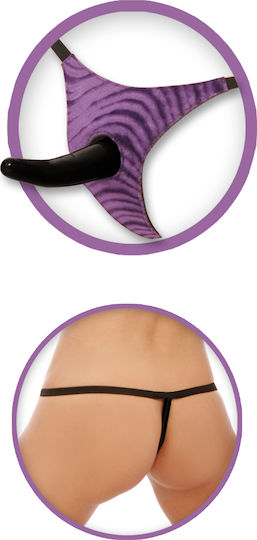 Pipedream Fetish Fantasy Series Vibrating Strap-On For Him Harness with Dildo 13cm and Vibration in Black Color