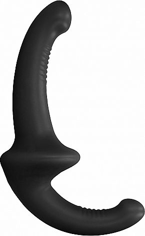 Shots Ouch Strapless Strapon Silicone Strapless Strap On με Dildo 22cm σε Μαύρο Χρώμα