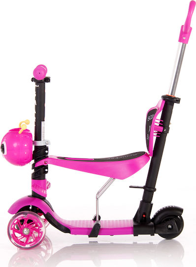 Lorelli Kids Scooter Foldable Smart Plus 3-Wheel with Seat for 3+ Years Pink
