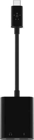 Belkin Μετατροπέας USB-C male σε USB-C 2x female 1τμχ F7U081BTBLK