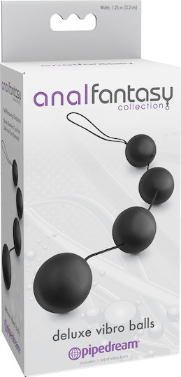 Pipedream Anal Fantasy Collection Deluxe Vibro Πρωκτικές Μπίλιες Μαύρες 44cm