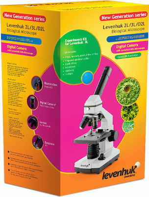 Levenhuk Rainbow 2L Biologisch Mikroskop Bauklötze Monokular 400x Blau 69062