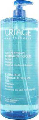 Uriage Gel Ντεμακιγιάζ Eau Thermale Extra Rich Dermatological για Ευαίσθητες Επιδερμίδες 1000ml