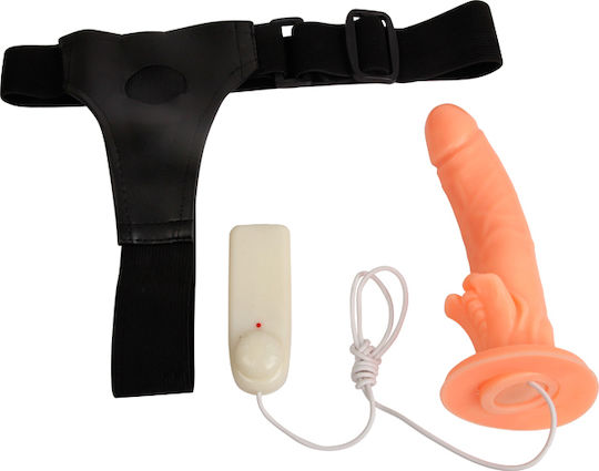 Baile Ultra Passionate Harness Sensual Comfort Strap-On Harness with Dildo 20cm in skin color