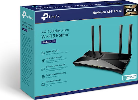 TP-LINK Archer AX10 v1 Ασύρματο Router Wi‑Fi 6 με 4 Θύρες Gigabit
