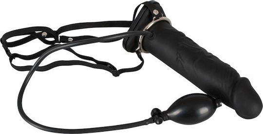 You2Toys Inflatable Strap-On Арсенал с Единично Дилдо 18.5см в Черен цвят