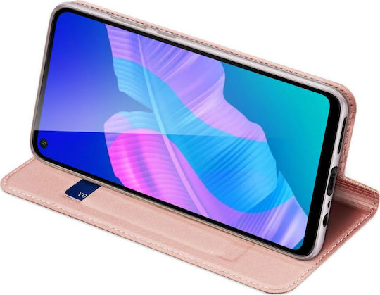 Dux Ducis Skin Pro Buchen Sie Synthetisches Leder Rose Gold (Huawei P40 Lite E)