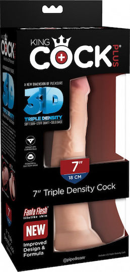 King Cock Triple Density Realistisches Dildo Mit Saugnapf Fleisch 18cm