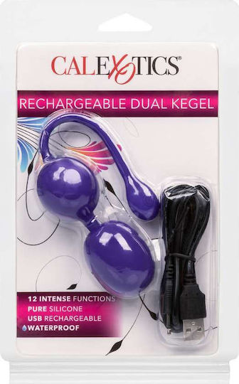 Calexotics Rechargeable Dual Kegel Κολπικές Μπάλες με Δόνηση Μωβ