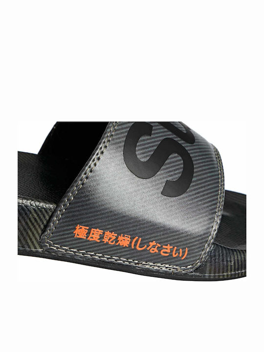 Flash M Printed Beach Slides Herren Slides Gray