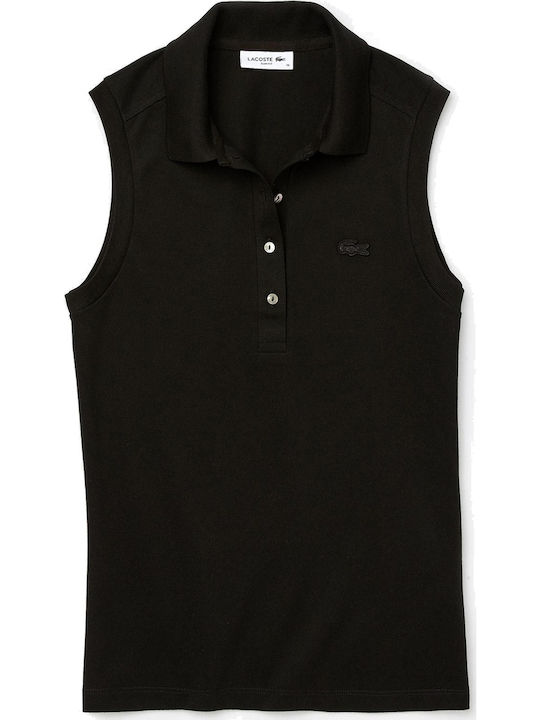 Bluza Damă Polo Fără Mâneci Neagră