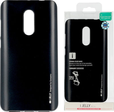 Mercury iJelly Silicone Back Cover Black (Redmi Note 4)