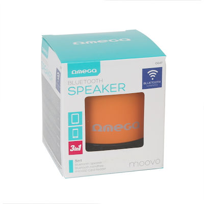 Omega OG47 Bluetooth Speaker 3W with Radio and Battery Duration up to 5 hours Orange