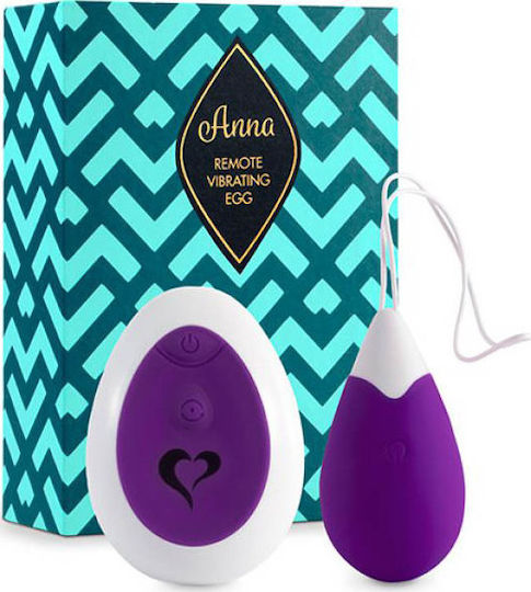 Feelztoys Anna Vibrating Egg Remote Вибратор Яйца с Дистанционно Управление 6см Лилав