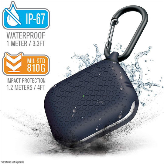 Catalyst Premium Edition Waterproof Θήκη Σιλικόνης με Γάντζο σε Μπλε χρώμα για Apple AirPods Pro