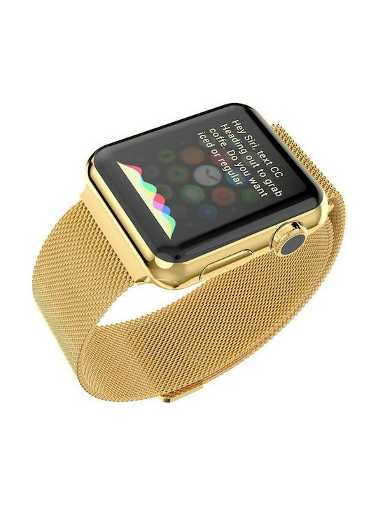 Milanese Loop Λουράκι Μεταλλικό Κίτρινο (Apple Watch 42/44/45mm)