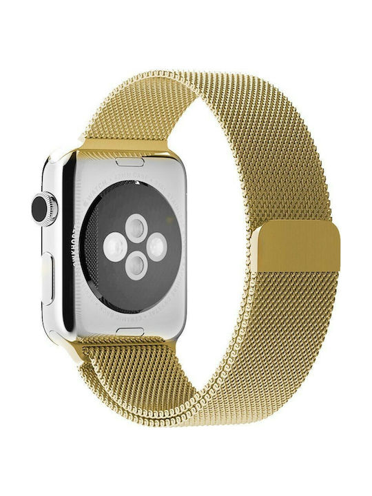 Milanese Loop Λουράκι Μεταλλικό Κίτρινο (Apple Watch 42/44/45mm)