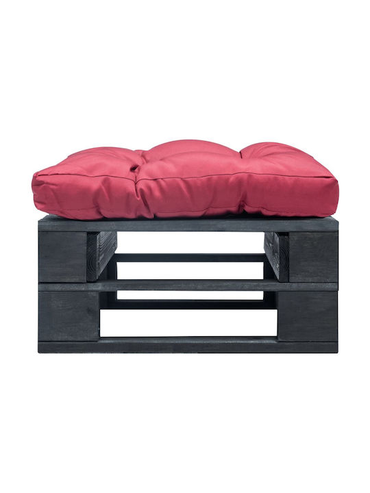 Hölzernes Gartenhocker Würfel Außeneinsatz mit Kissen Rote 60x60x35cm