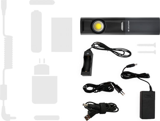 LedLenser Φακός Συνεργείου Μπαταρίας LED IPX4 Διπλής Λειτουργίας με Φωτεινότητα έως 600lm IW7R