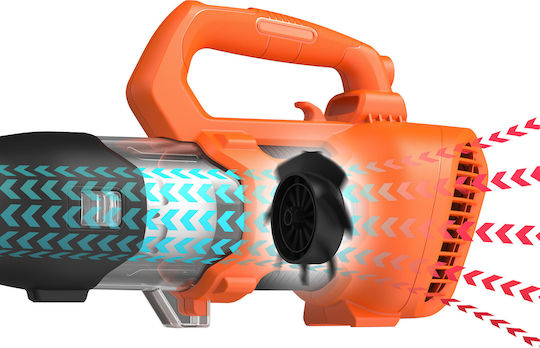 Black & Decker Blower Handheld 18V with 1 Battery 2.5Ah & Maximum Air Speed 145km/h