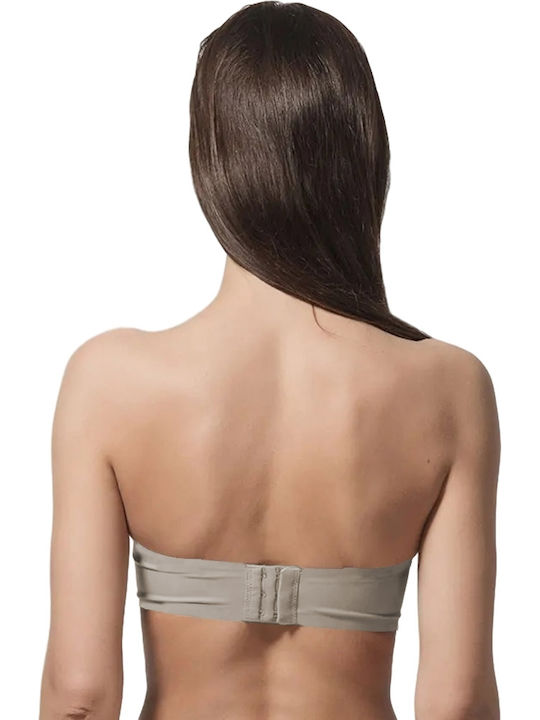 Luna Miracle Strapless Bra with Light Padding Underwire Mocca