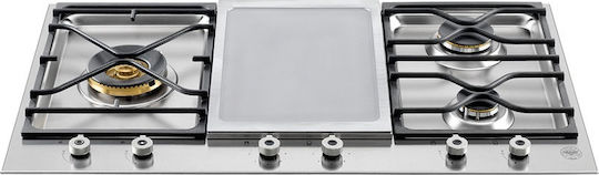 Bertazzoni Εστία Υγραερίου Αυτόνομη Inox 89x52εκ. Ασημί