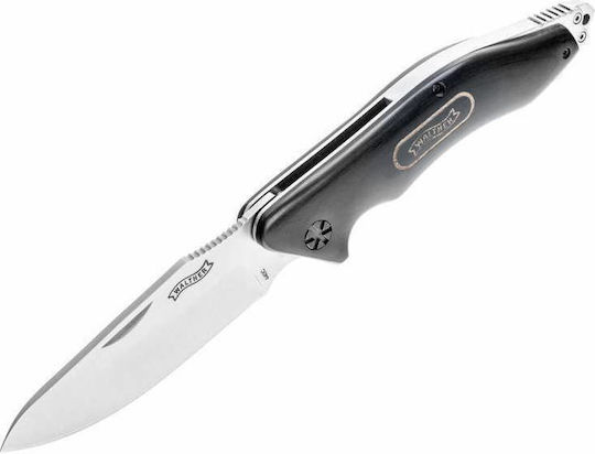 Walther BNK 1 Pocket Knife Black Nature in Leather Sheath