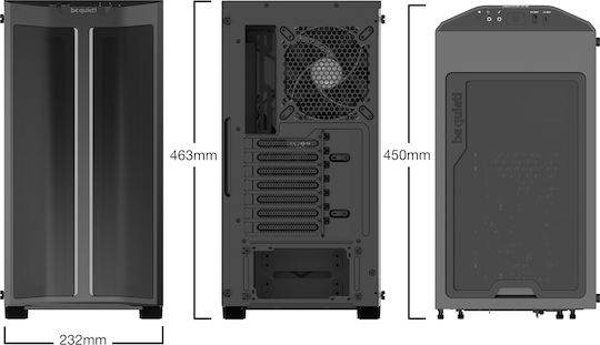 Be Quiet Pure Base 500DX Gaming Midi Tower Κουτί Υπολογιστή με Πλαϊνό Παράθυρο και RGB Φωτισμό Μαύρο