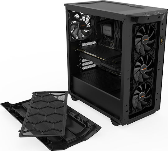 Be Quiet Pure Base 500DX Gaming Midi Tower Κουτί Υπολογιστή με Πλαϊνό Παράθυρο και RGB Φωτισμό Μαύρο