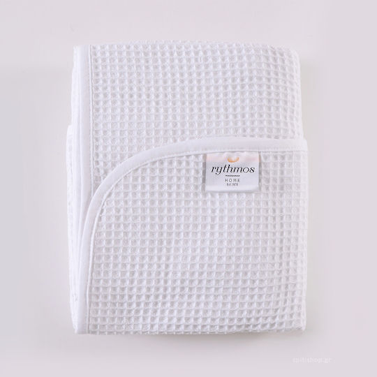 Rythmos Blanket Cot Sweety Waffle White 110x140cm