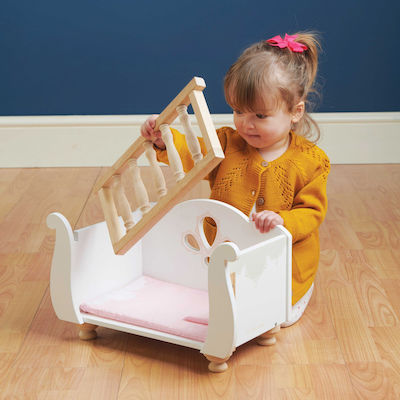 Le Toy Van Furniture Sleigh Doll Cot 24.3 cm.