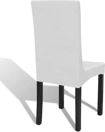 vidaXL Elastic Cover for Chair White 4pcs 131418