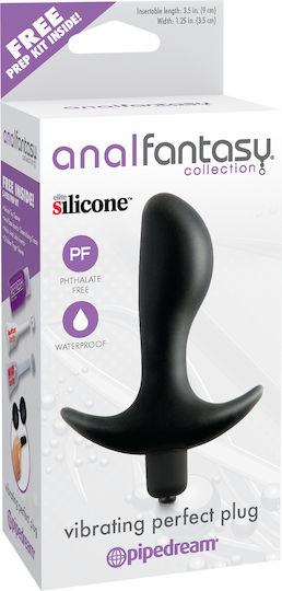 Pipedream Anal Fantasy Collection Vibrating Perfect Plug Dop Anal cu vibrație Black