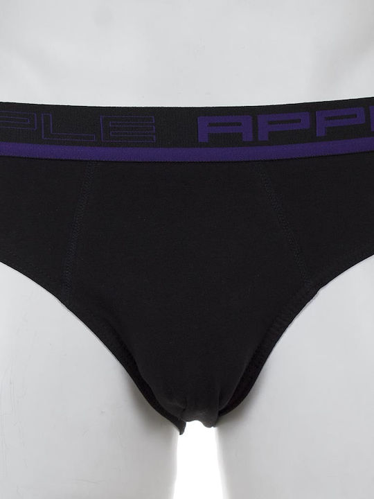 Slipuri pentru bărbați Negru / Violet 1Pachet
