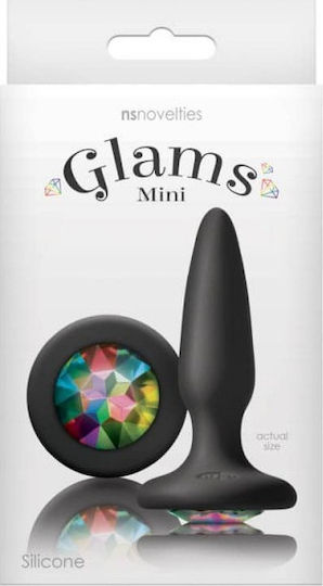 Ns Novelties Glams Gem Dop Anal Mini Mici Neagră 6.8cm