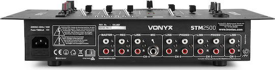 Vonyx STM2500 172.887 Αναλογικός Μίκτης 5 Καναλιών / 1 Εισόδο XLR & Bluetooth