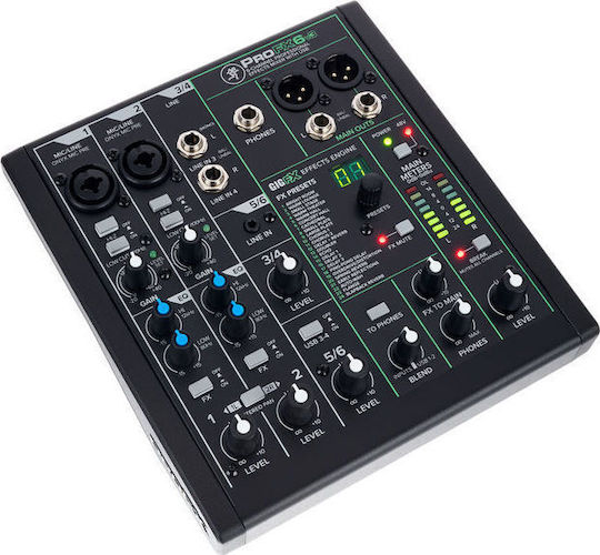 Mackie ProFX6v3 Αναλογική Κονσόλα 6.0 Καναλιών με Phantom Power & 2 Εισόδους XLR