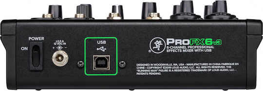 Mackie ProFX6v3 Αναλογική Κονσόλα 6.0 Καναλιών με Phantom Power & 2 Εισόδους XLR