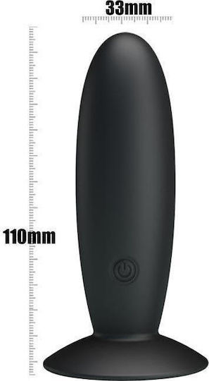 Pretty Love Anal Plug with Vibration Black 11cm