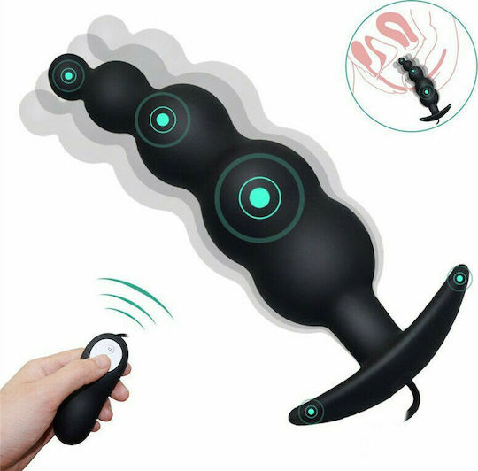Pretty Love Special Anal Stimulation Πρωκτική Σφήνα με Δόνηση Μαύρη 11.8cm