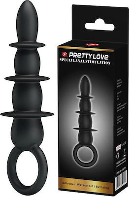 Pretty Love Anal Plug 3 Areas Analplug Black 7cm BI-014539