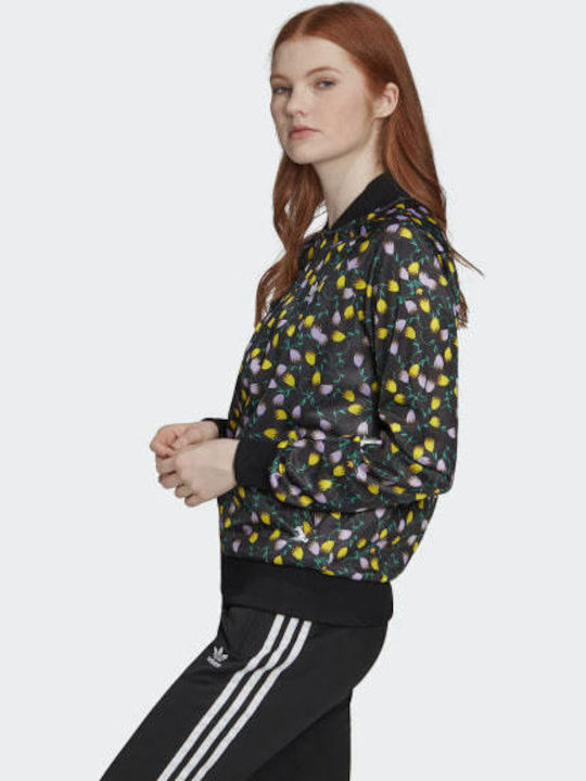 Adidas Allover Print Jachetă Hanorac pentru Femei Neagră