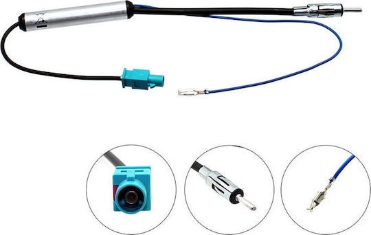 Phonocar Autoantennenadapter mit Verstärker für Auto / Fiat / Auto / Jeep / Lancia / Opel / Peugeot / Renault / Sitz / Skoda / Intelligent / VW