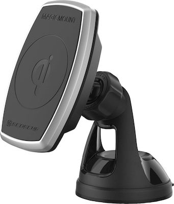 Scosche Mobile Phone Holder Car MagicMount Charge with Magnet and Wireless Charging Black