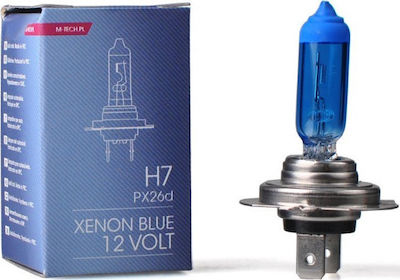 M-Tech Lamps Car & Motorcycle Xenon Blue H7 Halogen 5000K Cold White 12V 55W 1pcs