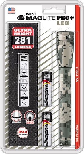 Maglite Flashlight LED IPX4 with Maximum Brightness 281lm Pro+ SP+PMRH