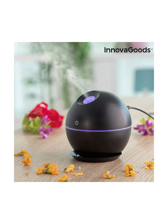 InnovaGoods LED Aromatherapie-Diffusor mit Timer Schwarz 130ml V0101196