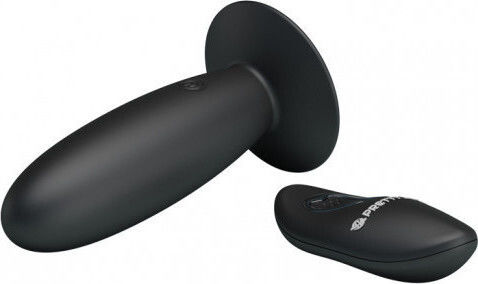 Pretty Love Remote Control Vibrating Plug Dop Anal cu vibrație Black 11cm